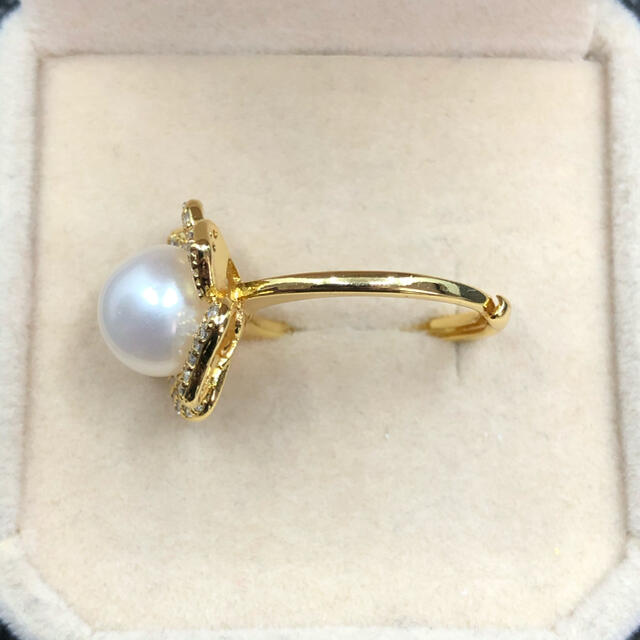 パールリング　真珠指輪　本真珠　淡水真珠　B401 レディースのアクセサリー(リング(指輪))の商品写真