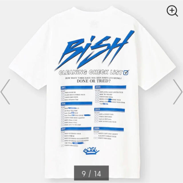 GU(ジーユー)の新品 GU BiSH コラボ Tシャツ ホワイト オンライン限定 XXL メンズのトップス(Tシャツ/カットソー(半袖/袖なし))の商品写真