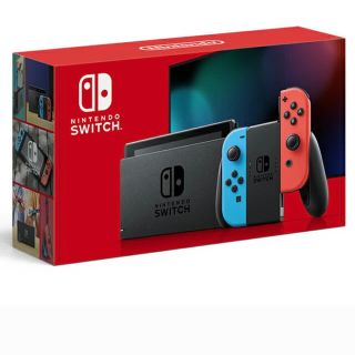 ニンテンドースイッチ(Nintendo Switch)の【新品未開封】任天堂　switch 　ネオンブルー　ネオンレッド　1年保証付き(家庭用ゲーム機本体)