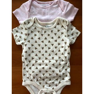 ベビーギャップ(babyGAP)の未使用☆ベビー 半袖ロンパース ピンクのみ(※くまは売り切れました)(ロンパース)