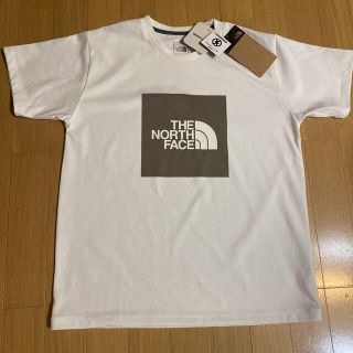 ザノースフェイス(THE NORTH FACE)の新品　ノースフェイス　L 半袖　Tシャツ　白　ベージュ　ビッグロゴ(Tシャツ(半袖/袖なし))