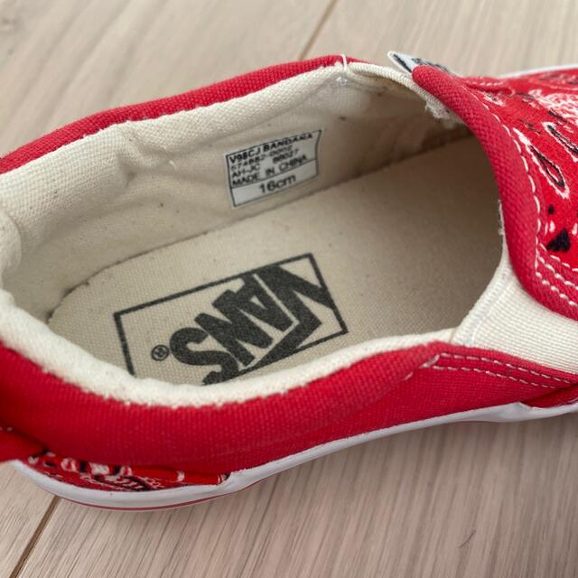 VANS(ヴァンズ)のVANS スリッポン 16cm キッズ/ベビー/マタニティのキッズ靴/シューズ(15cm~)(スリッポン)の商品写真