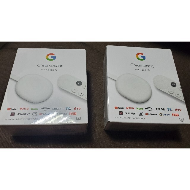 Google(グーグル)のGoogle Chromecast with GoogleTV　二台セット スマホ/家電/カメラのテレビ/映像機器(その他)の商品写真