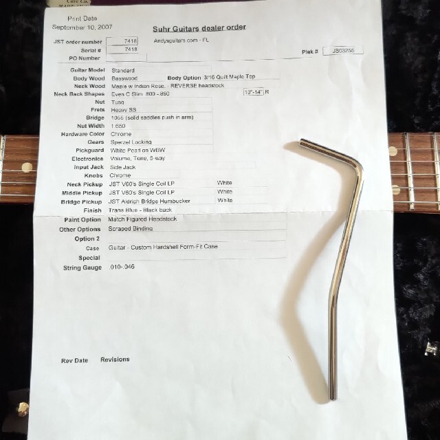 Suhr Standard リバースヘッド キルトメイプル 楽器のギター(エレキギター)の商品写真