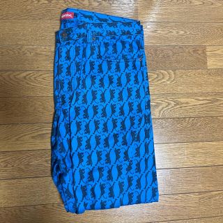 シュプリーム(Supreme)のsupreme washed regular jeans panther 34(デニム/ジーンズ)