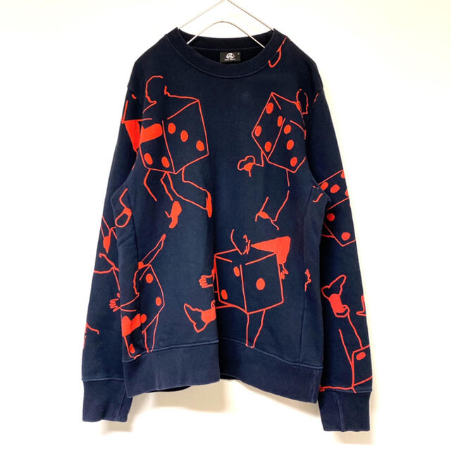 Paul Smith(ポールスミス)の【PAUL SMITH】スウェット トレーナー サイコロ柄 美品 Navy メンズのトップス(スウェット)の商品写真