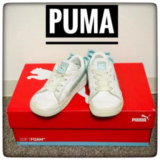 プーマ(PUMA)の【USED】PUMA(プーマ)★リボン付き★16.0cmスニーカー★白★(スニーカー)