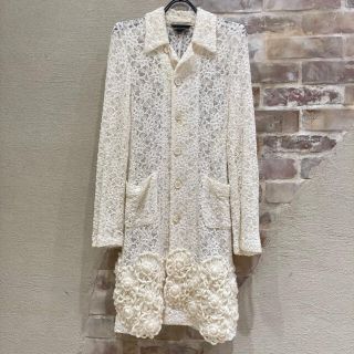 コムデギャルソン(COMME des GARCONS)のCOMME des GARÇON レースジャケット 手編みレースモチーフ付(カーディガン)