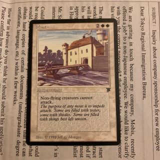 マジックザギャザリング(マジック：ザ・ギャザリング)のMTG Moat 英語　レジェンド　LEG(シングルカード)