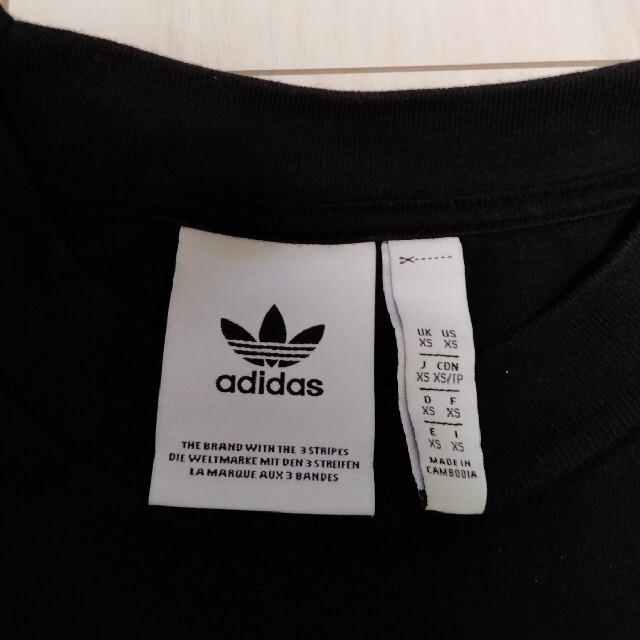 adidas(アディダス)の【最終処分】アディダス adidas ビッグロゴ Tシャツ 黒 XSサイズ メンズのトップス(Tシャツ/カットソー(半袖/袖なし))の商品写真