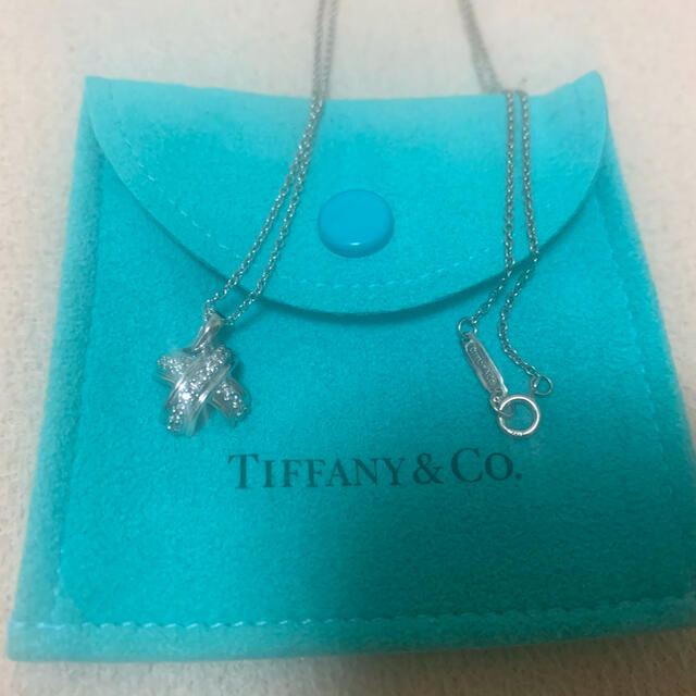 Tiffany & Co. -  ティファニー ネックレス シグネチャー クロス ダイヤモンド K18WG