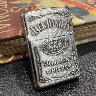 ジッポー(ZIPPO)の【ZIPPO】JACK DANIEL'S ジャックダニエル メタル シルバー(タバコグッズ)