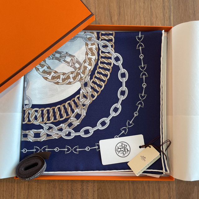 ご専用☆HERMES エルメス　カレ90  レアクション・アン・シェーヌレディース