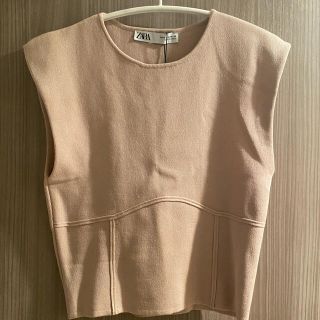 ザラ(ZARA)のZARA ニットトップス(Tシャツ(半袖/袖なし))