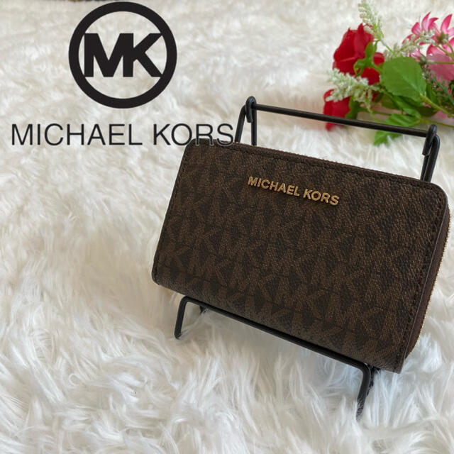 Michael Kors(マイケルコース)の【✨美品✨】Michael Kors マイケルコース　カードケース　MK柄 レディースのファッション小物(コインケース)の商品写真