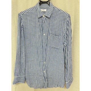 ユニクロ(UNIQLO)のUNIQLO ユニクロ リネン ギンガムチェックシャツ L(シャツ)