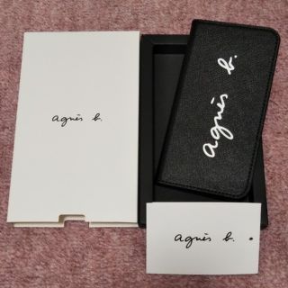 アニエスベー(agnes b.)の【新品未使用・匿名配送】agnes b. iPhone8 手帳型ケース 黒(iPhoneケース)