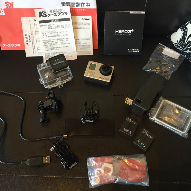 カメラGopro hero3+☆保証書付☆送料込み☆純正予備バッテリー付き