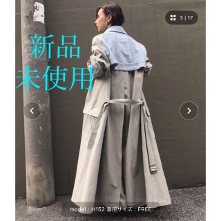 アメリヴィンテージ(Ameri VINTAGE)のAMERI  Denim Balmacaan Coat 新品未使用(トレンチコート)