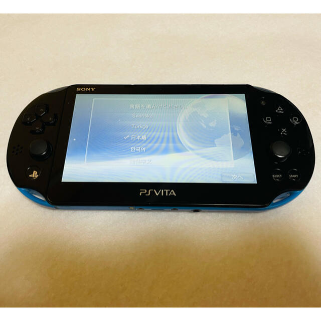 PlayStation Vita(プレイステーションヴィータ)のPSVita PCH-2000 本体 ブルーブラック 動作確認済み エンタメ/ホビーのゲームソフト/ゲーム機本体(家庭用ゲーム機本体)の商品写真