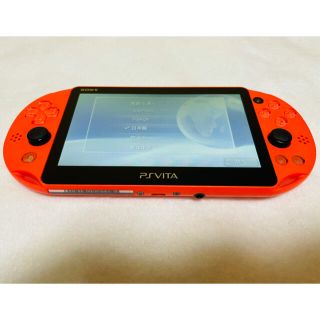 プレイステーションヴィータ(PlayStation Vita)のPSVita PCH-2000 ZA24 SONY  ネオンオレンジ 画面傷無し(家庭用ゲーム機本体)