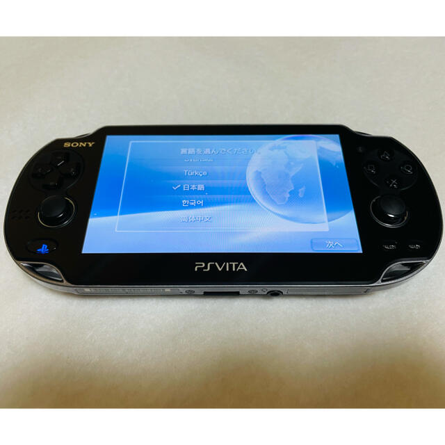 エンタメ/ホビー☆美品☆PSt Vita PCH-1100 クリスタルブラック 画面傷無し