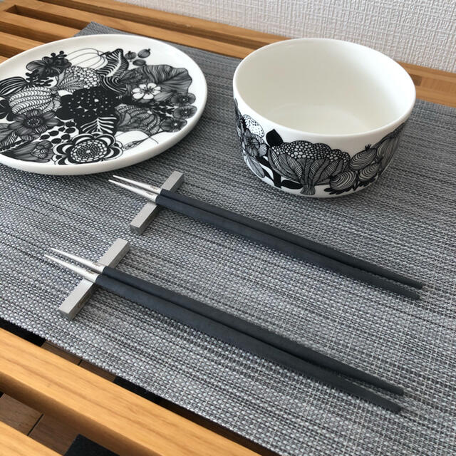 クチポール 正規品 ゴア ブラック 箸 + 箸置きセット 2セット
