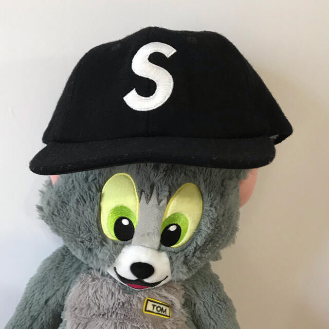 supreme wool s logo 6-panel cap ブラック