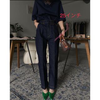 アメリヴィンテージ(Ameri VINTAGE)のCENTER PRESS STRAIGHT DENIM 25インチ(デニム/ジーンズ)