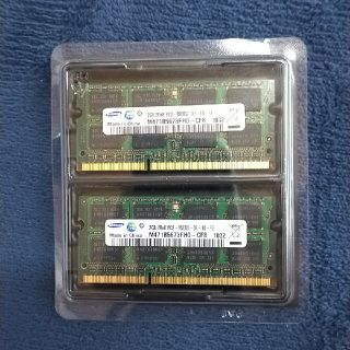 サムスン(SAMSUNG)のSamsung純正 ノートパソコン用DDR3メモリ 2GBx2枚組(PC周辺機器)