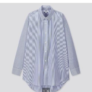 ユニクロ(UNIQLO)の【未使用】ユニクロ エクストラファインコットンオーバーサイズロングシャツ(シャツ/ブラウス(長袖/七分))