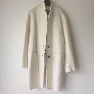 ザラ(ZARA)の新品コートXSホワイト/アイボリー60%OFF(ロングコート)