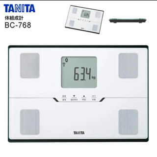 タニタ(TANITA)のTANITA 体組成計　ホワイト　be768(体重計/体脂肪計)