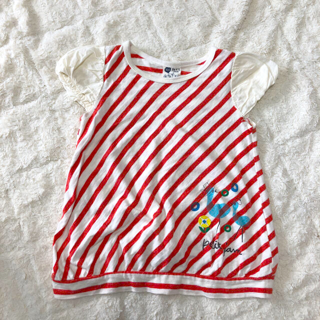 Petit jam(プチジャム)のプチジャム　ボーダートップス　100　 キッズ/ベビー/マタニティのキッズ服女の子用(90cm~)(Tシャツ/カットソー)の商品写真