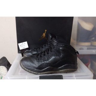 ナイキ(NIKE)の黒タグ 元箱付 NIKE AIR JORDAN 10 RETRO OVO 26(スニーカー)