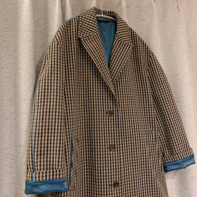 ACNE(アクネ)の早い者勝ち〈acne studios〉チェックロングコート レディースのジャケット/アウター(ロングコート)の商品写真