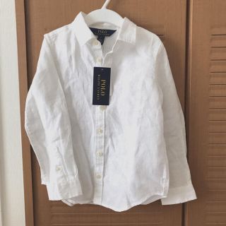 ポロラルフローレン(POLO RALPH LAUREN)の新品 POLO ラルフローレン キッズ リネンシャツ 5 115cm 麻(ブラウス)