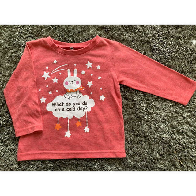 西松屋(ニシマツヤ)の長袖Tシャツ4枚セット　90 女の子　うさちゃん　OLDNAVY 西松屋 キッズ/ベビー/マタニティのキッズ服女の子用(90cm~)(Tシャツ/カットソー)の商品写真