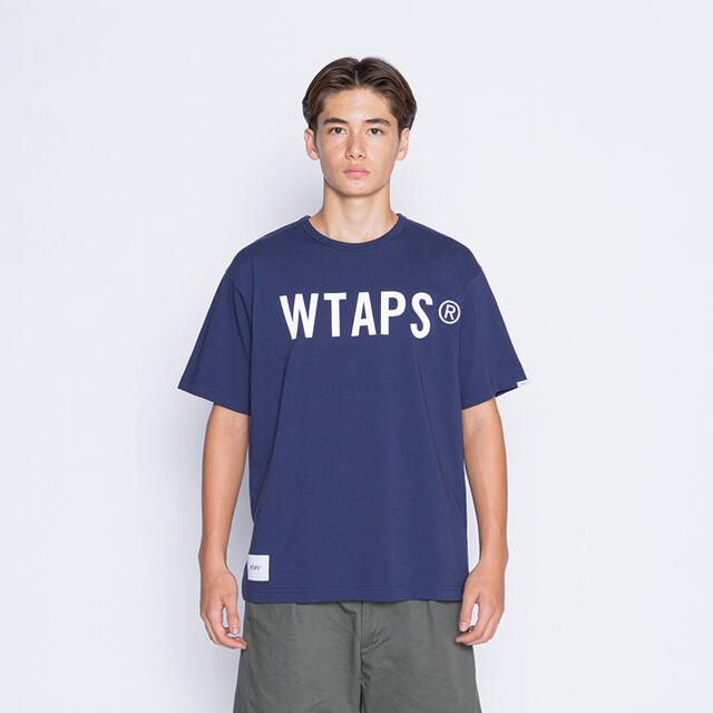 21SS WTAPS BANNER SS COTTON NAVY