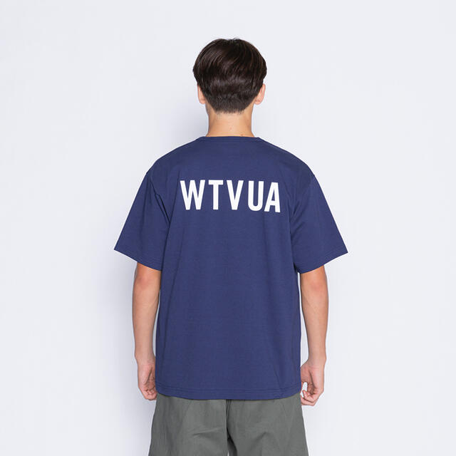 21SS WTAPS BANNER SS COTTON NAVY