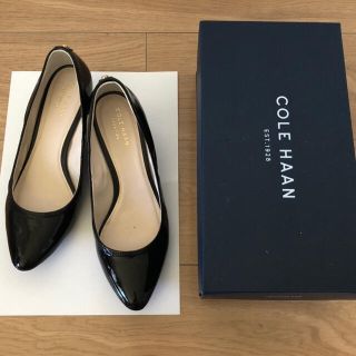 コールハーン(Cole Haan)の一度のみ使用　梅雨時期に！　Colehaan ウォータープルーフ エナメルパンプ(ハイヒール/パンプス)