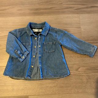 ザラキッズ(ZARA KIDS)のお値下げ❗️ ZARAベビー　デニムシャツ　(シャツ/カットソー)