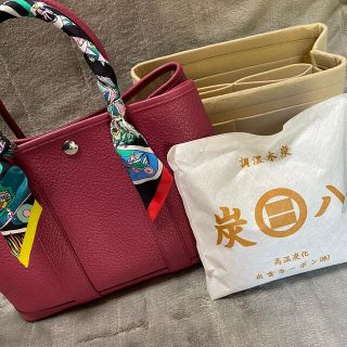 エルメス(Hermes)のHERMES ガーデンパーティーtpm 希少なトスカ炭八、インナーバック付き(ハンドバッグ)