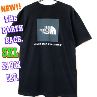 ザノースフェイス(THE NORTH FACE)のビッグサイズ ♪ ノースフェイス  BOXロゴ Tシャツ 黒 3XL ~ XXL(Tシャツ/カットソー(半袖/袖なし))