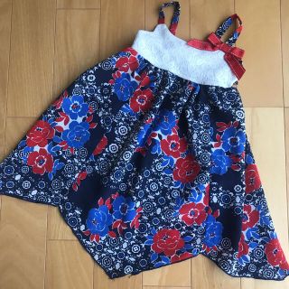 美品 海外子供服 ブランド ワンピース 花柄 レース トロピカル柄(ワンピース)