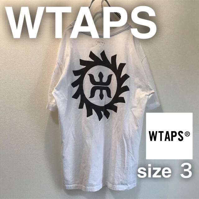 WTAPS ダブルタップス　バックプリント　Tシャツ 3 L ワンポイント　白