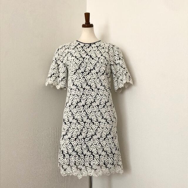 Erdem - アーデム・アリヤドレス・総レース・カットワーク・フラワー・ワンピース・ミニドレス