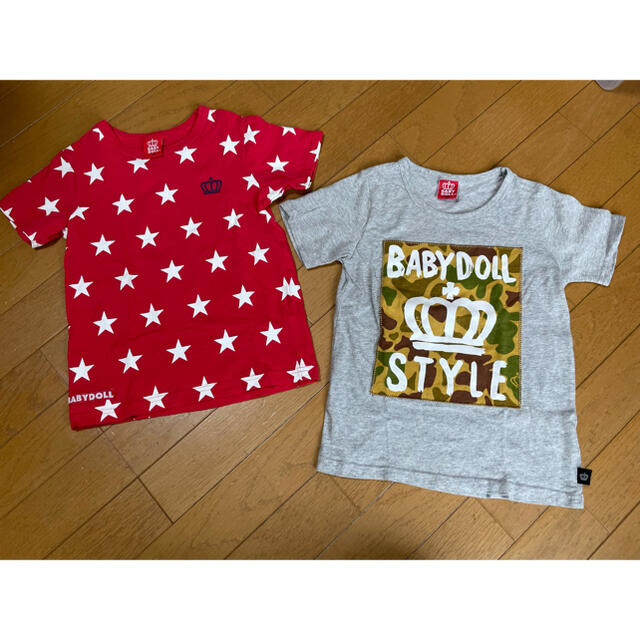 BABYDOLL(ベビードール)の130 BABYDOLL 半袖 2枚 キッズ/ベビー/マタニティのキッズ服男の子用(90cm~)(Tシャツ/カットソー)の商品写真