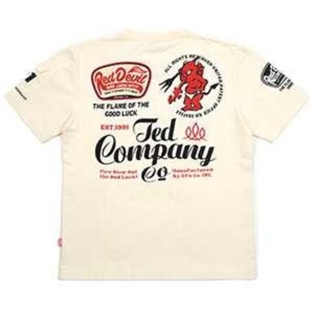 TEDMAN(テッドマン)のﾃｯﾄﾞﾏﾝ/Tｼｬﾂ/ﾎﾜｲﾄ/TDSS-535/ｴﾌ商会/ｶﾐﾅﾘﾓｰﾀｰｽ メンズのトップス(Tシャツ/カットソー(半袖/袖なし))の商品写真