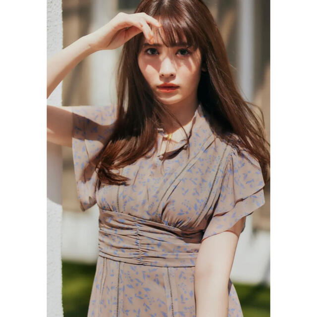 Herlipto muguet-printed romantic dress - ロングワンピース/マキシ